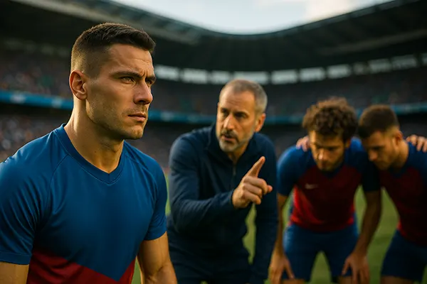 Coach geeft instructies