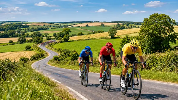 Coureurs échappés en montagne